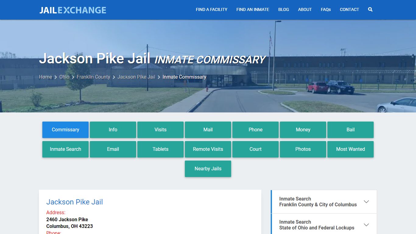 Inmate Commissary, Care Packs - Jackson Pike Jail, OH